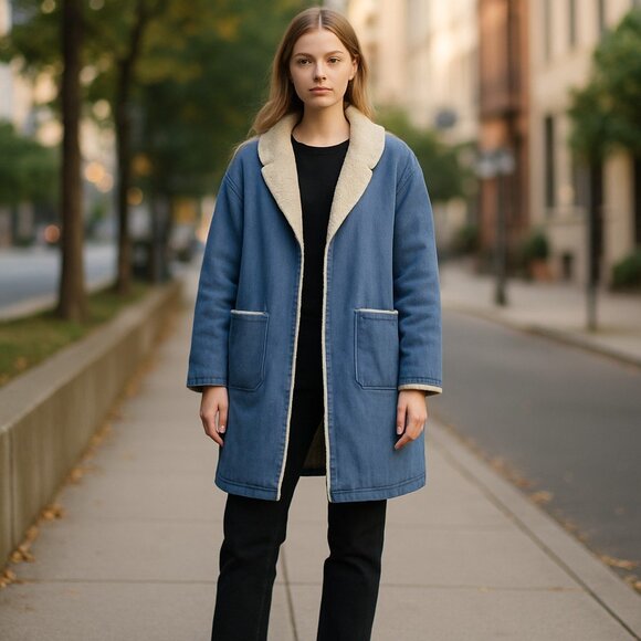 NWT Velvet Heart Carmenita Indigo Sherpa Jacket - Picture 2 of 9